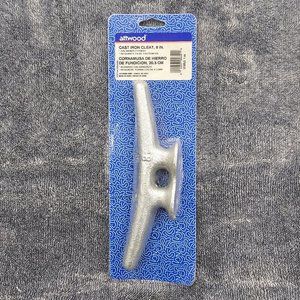 Attwood Marine Boat Cast Iron Cleat 8" Galvanized finish NEW 12102L3
